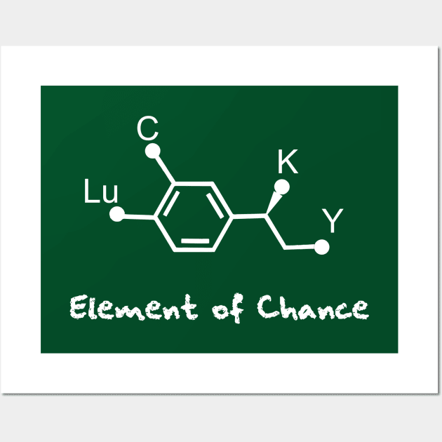 chemical formula of lucky Wall Art by Typography Dose